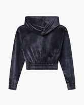 Chenille Hoodie With Zip And Label -  | dBlank