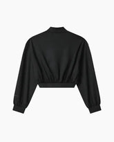 Modal Turtleneck Short Sweatshirt With Puff Print -  | dBlank