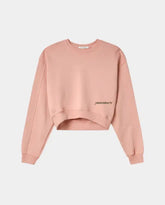 Crewneck Short Sweatshirt With Print -  | dBlank