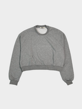 Crewneck and Raglan Crop Sweatshirt with Tone-On Logo -  | dBlank