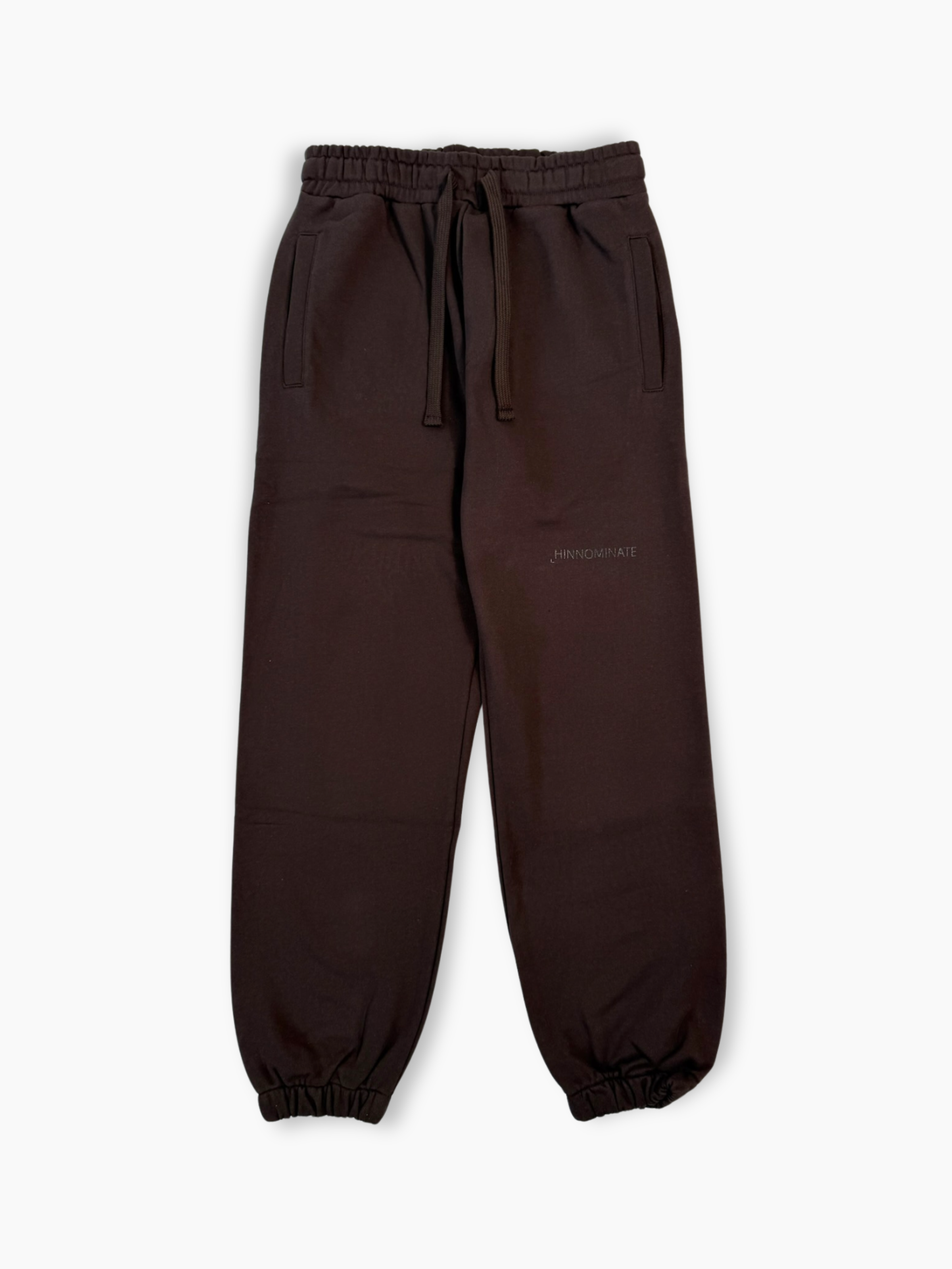 Pantalone in felpa marrone Hinnominate con fondo elasticizzato visto frontale