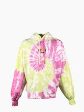 Felpa Cappuccio Tie Dye Rosa E Gialla - Multicolore | Qlhype