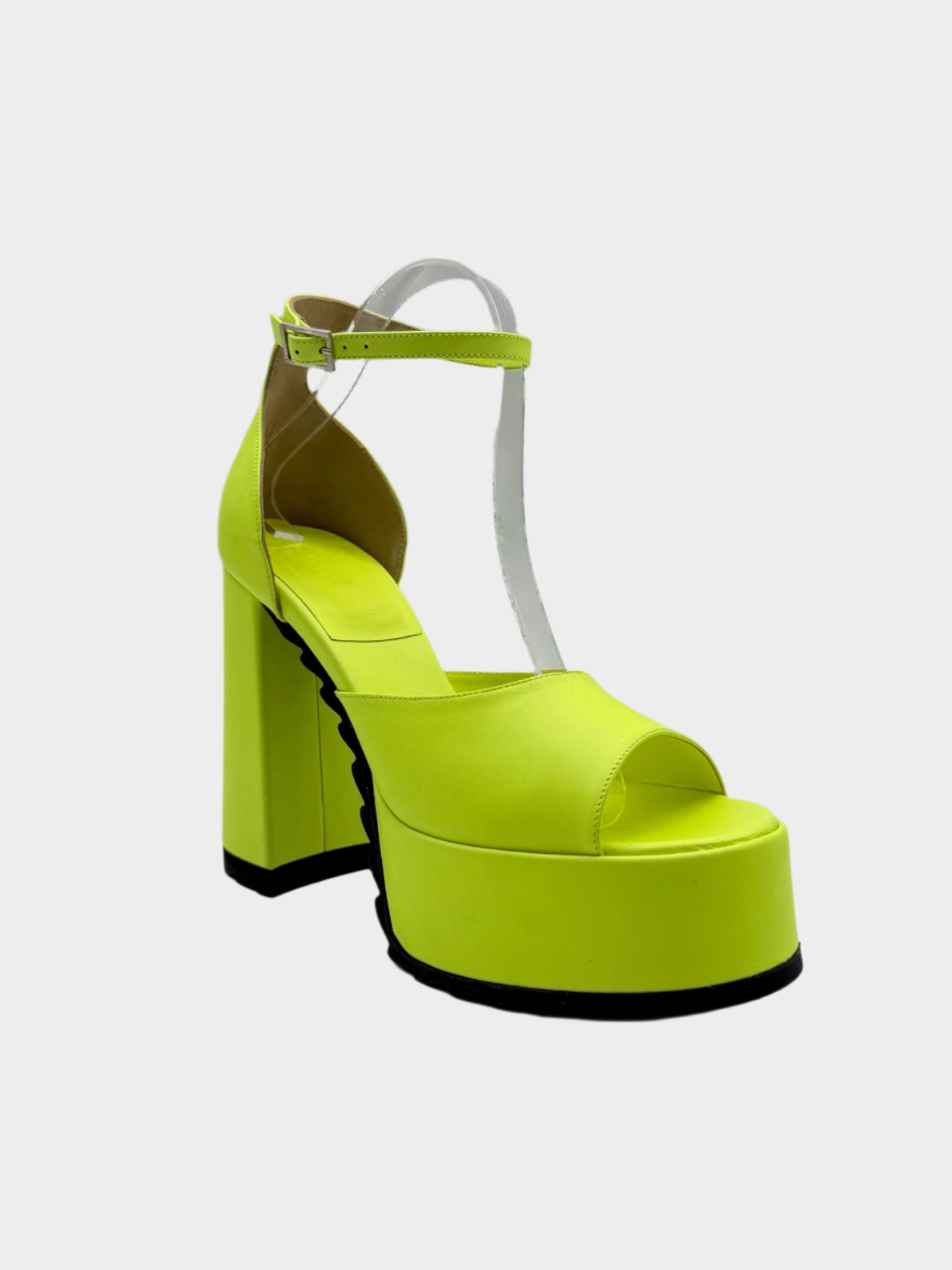 Sandalo Giallo Fluo Con Plateau