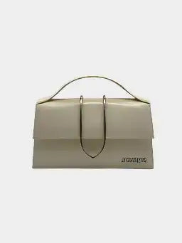 Jacquemus Grand Bambino ivory, borsa Jacquemus chiara, borsa elegante Jacquemus, mini bag ivory, borsa con tracolla e metallo, Le Grand Bambino