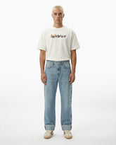 Straight Leg Jeans Logo -  | Qlhype