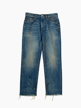 Vintage Blue Jeans With Raw Hem -  | dBlank
