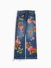 Jeans Blu Con Ricami Floreali - Blu | dBlank