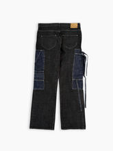 Jeans Cargo Nero Con Tasche Patchwork - Blu navy | dBlank