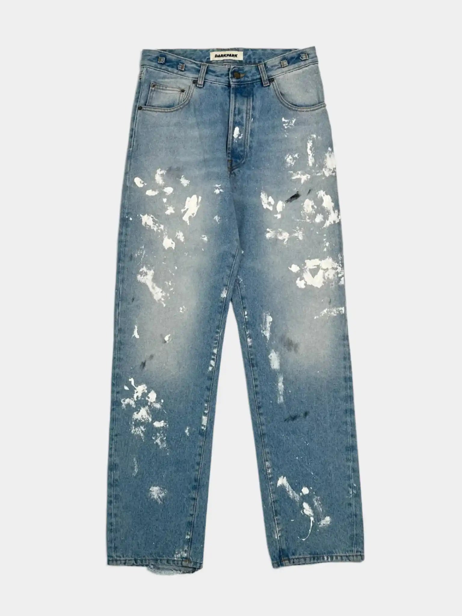 Jeans DARKPARK azzurri con effetto verniciato, vista frontale