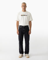 Jeans Graffiti Logo Wide Denim Neri - Nero | Qlhype