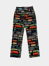 Black Wide Leg Jeans with Multicolor Typo Print -  | dBlank