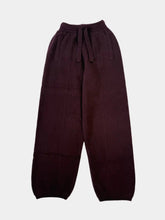 Burgundy Cashmere Knit Joggers -  | dBlank