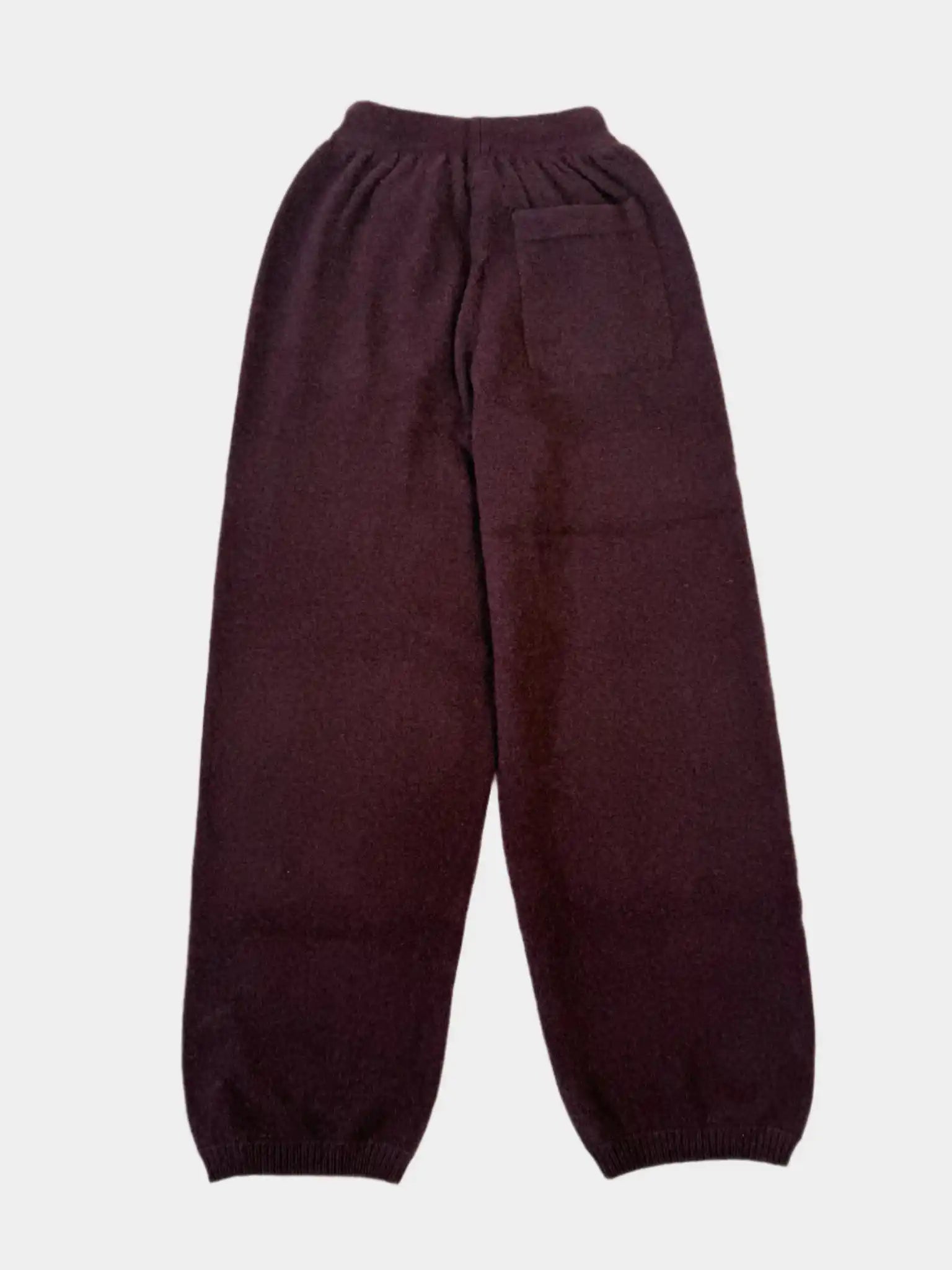 Joggers In Maglia Di Cashmere Burgundy