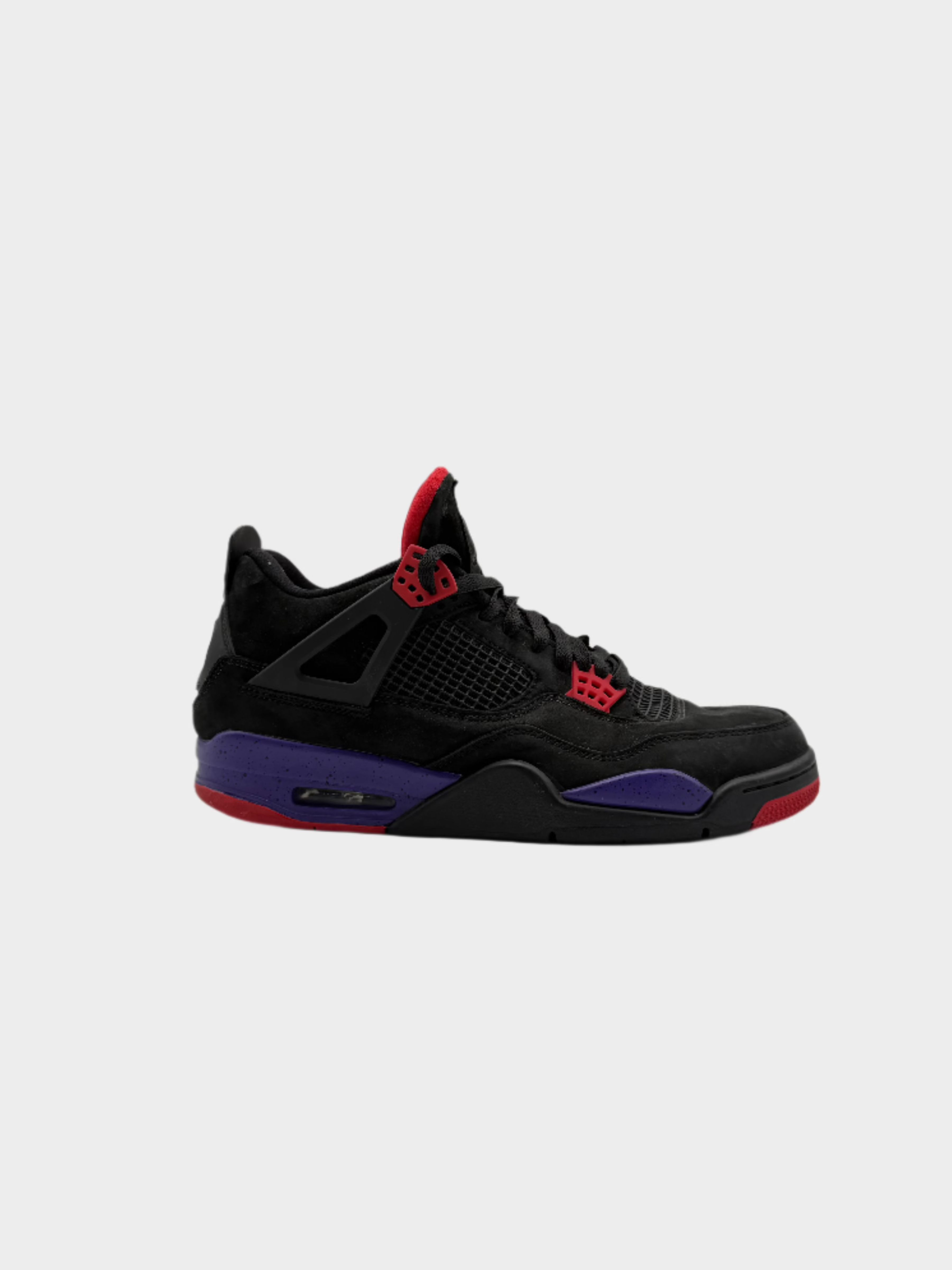 Jordan 4 Raptors, sneaker viola rossa, scarpe Jordan 4 suede nero, Air Jordan 4 Raptors, Qlhype