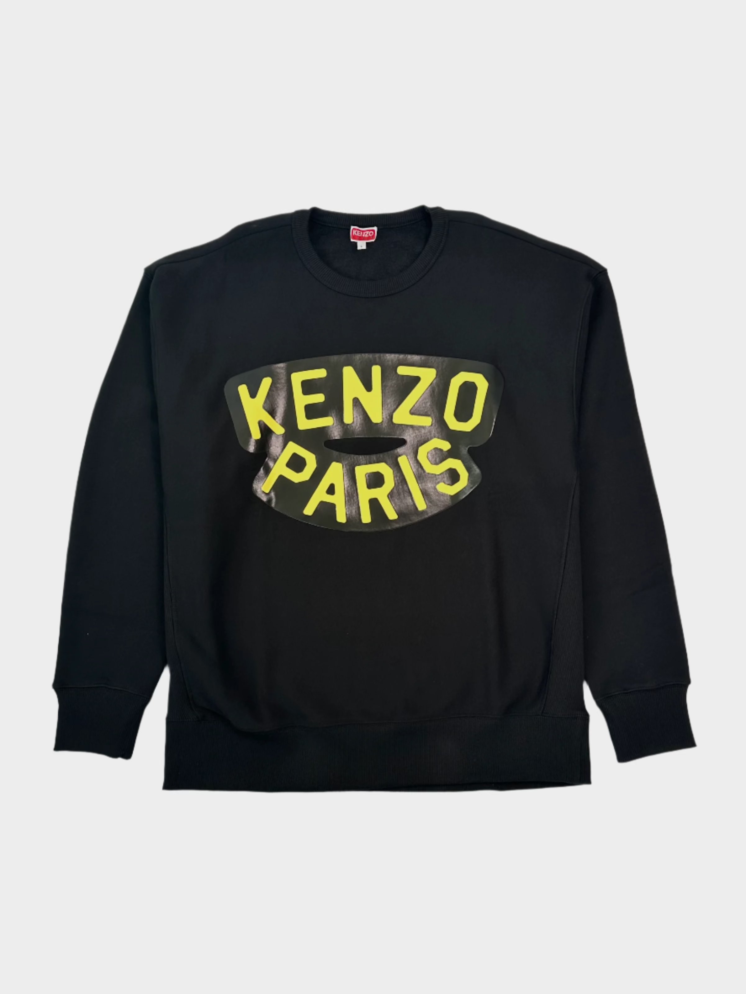 Felpa Kenzo oversize nera con logo nautico, vista frontale