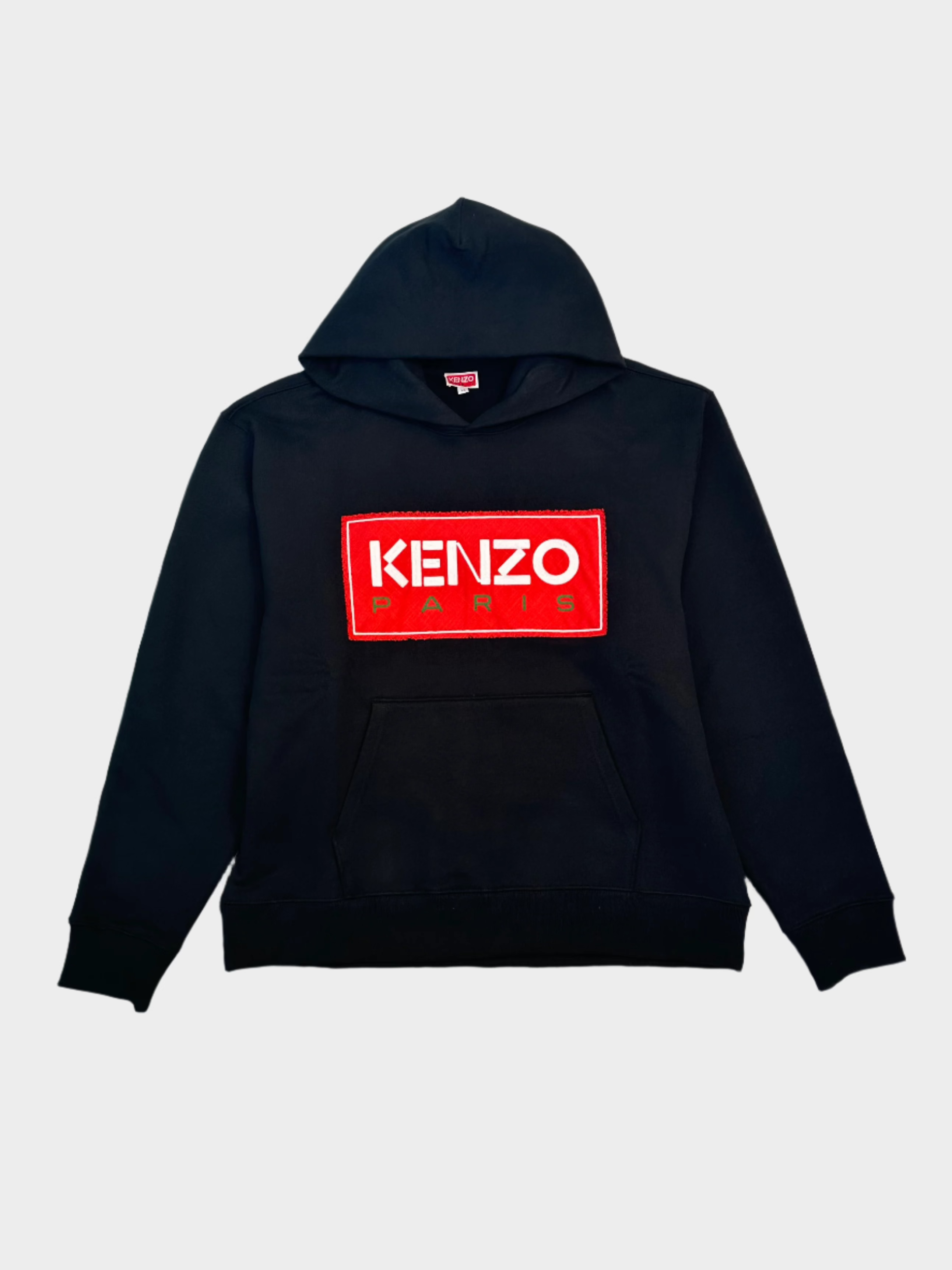 Felpa Paris Classic Hoodie Nera Con Logo Ricamato