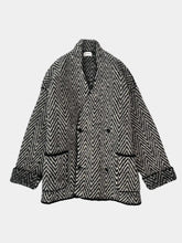 Double-Breasted Chevron Coat -  | dBlank