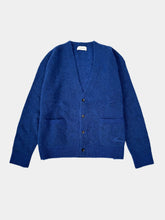 Cardigan Blu In Lana Spazzolata -  | dBlank