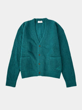 Cardigan Turchese In Lana Spazzolata -  | Qlhype