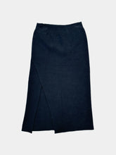 Black Knit Skirt With Slit -  | dBlank