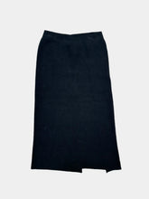 Black Knit Skirt With Slit -  | dBlank