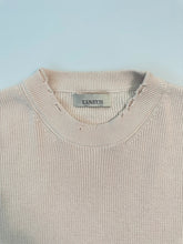 Pearl Knit Sweater With Frayed Hem -  | dBlank