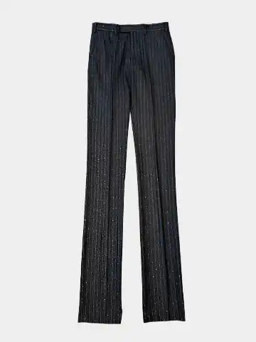 pantaloni laneus gessati, pantaloni gamba stretta uomo, pantaloni grigi lurex, pantaloni eleganti laneus, pantaloni sartoriali laneus