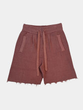 Knitted Shorts With Frayed Hem -  | dBlank