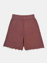 Knitted Shorts With Frayed Hem -  | dBlank