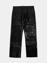 Black Crocodile Effect Pants -  | dBlank
