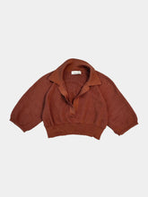 Copper Knit Top With Collar -  | dBlank