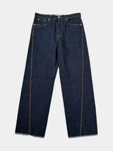 Blue Denim Pants With Frayed Hem -  | dBlank
