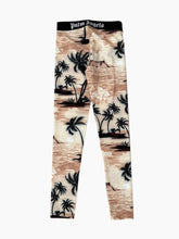Beige Leggings With Tropical Print -  | dBlank