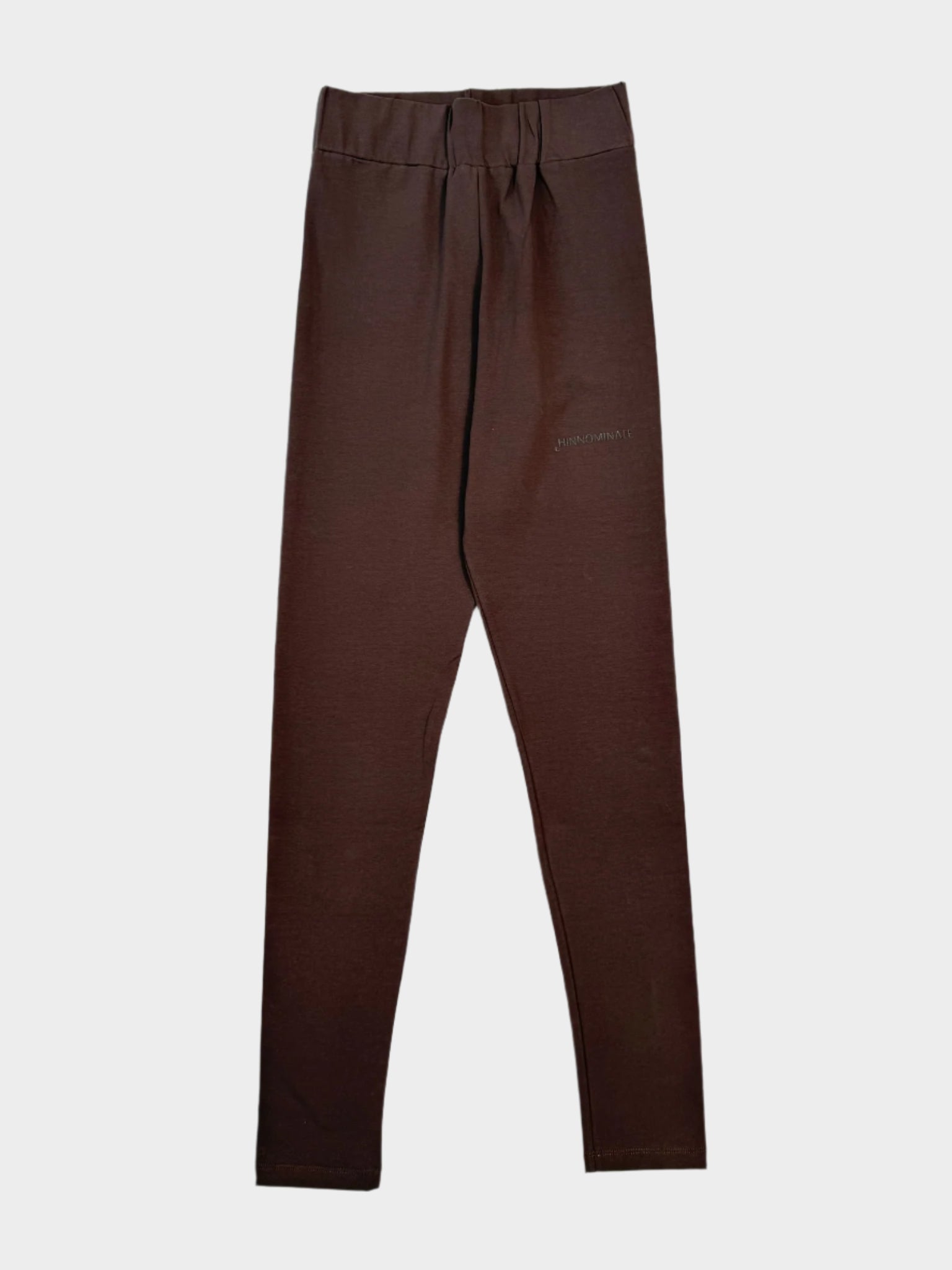  Leggings marroni Hinnominate in cotone bielastico visti frontali