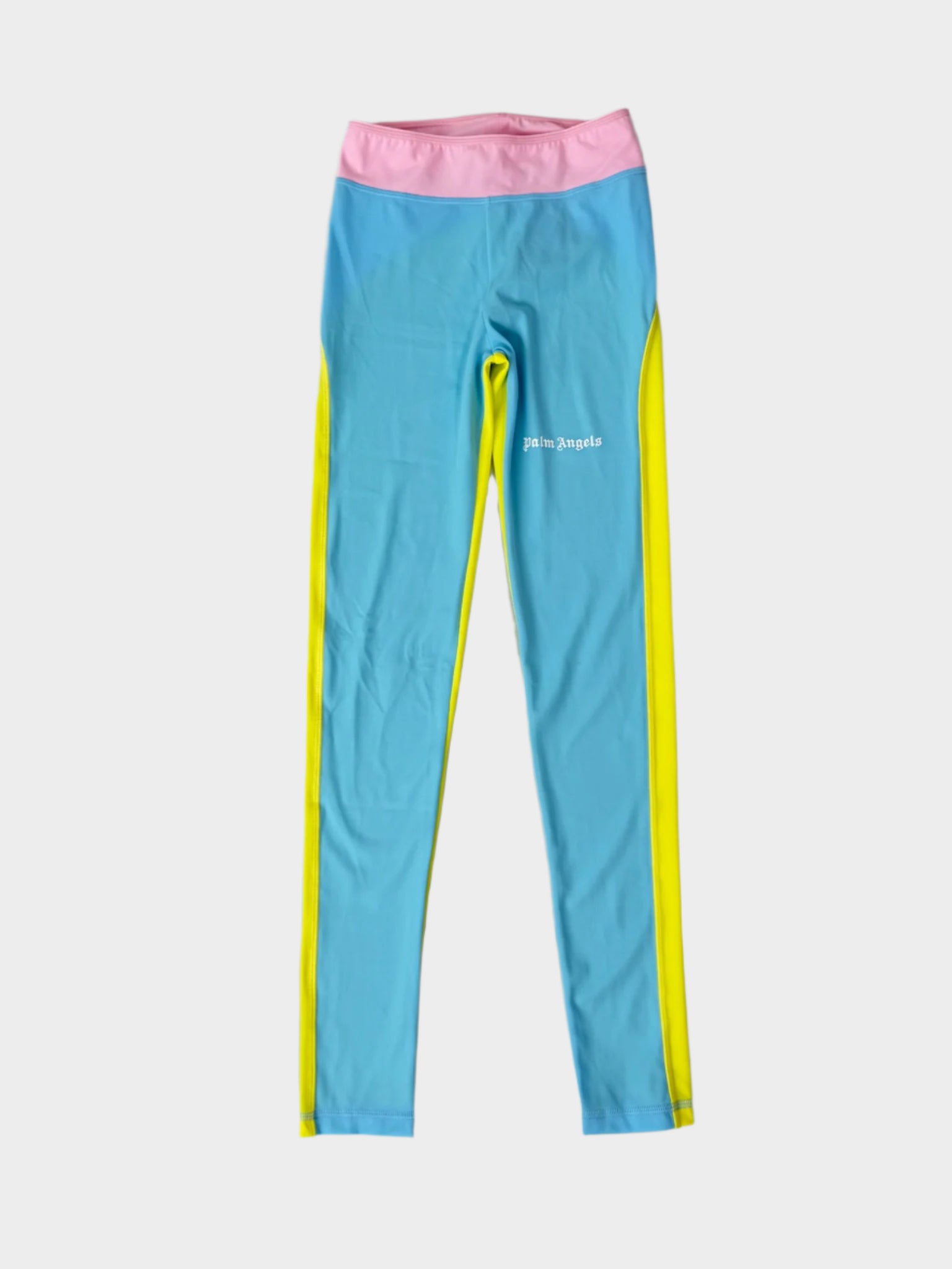 Leggings multicolor in tessuto tecnico con vita alta e logo Palm Angels