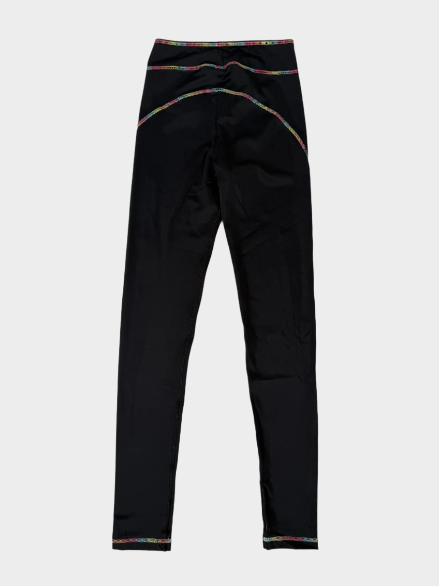 Leggings Neri Con Profili Arcobaleno
