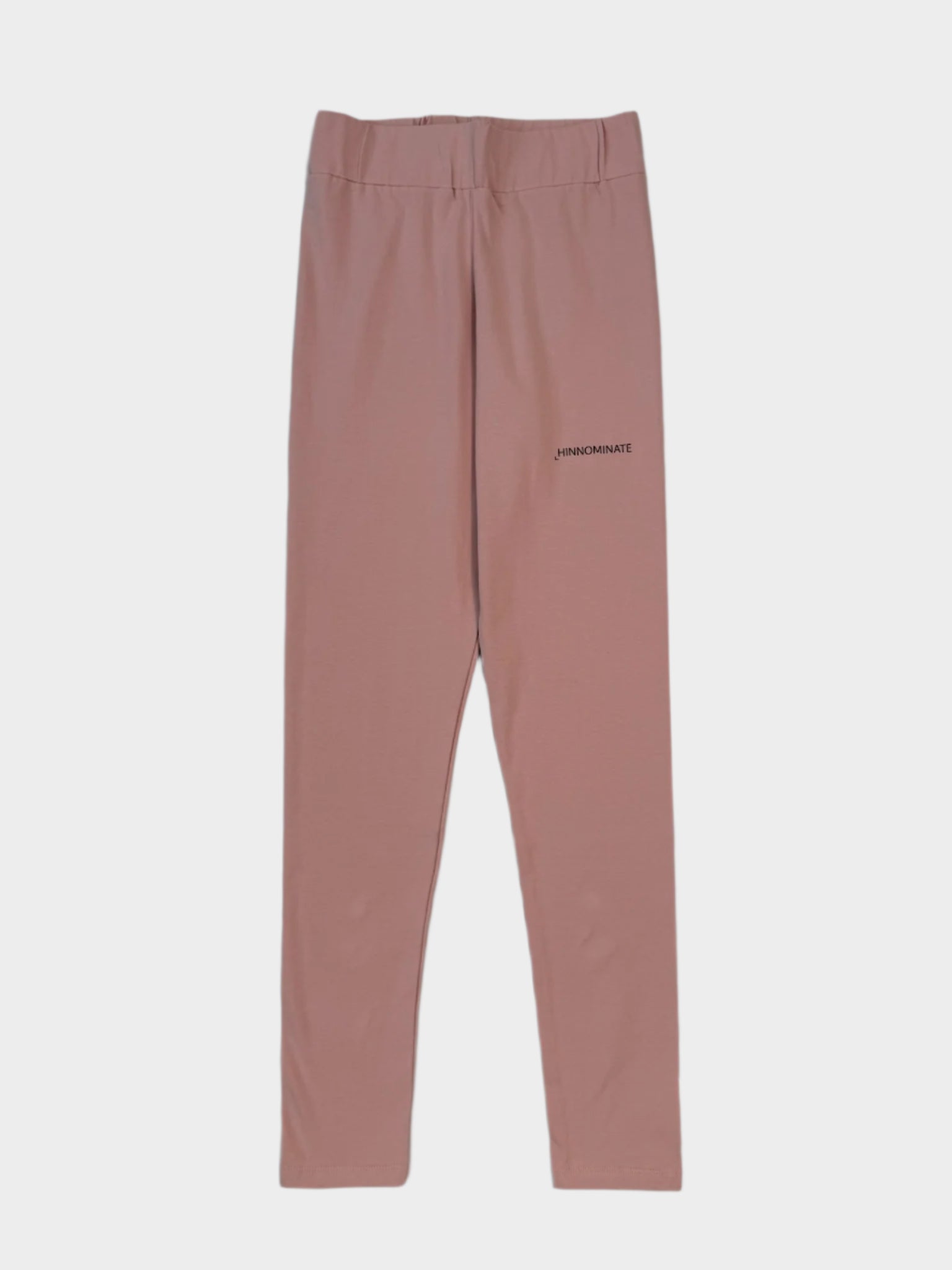 Leggings rosa in bielastico a vita alta con stampa vista frontale