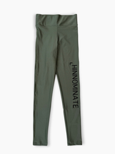 Sage Shiny Lycra Leggings with Side Print -  | dBlank