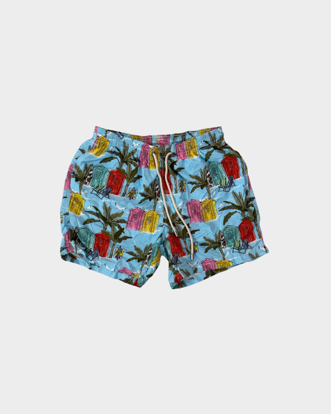 Costume Saint Barth Cabane 31 fronte con stampe tropicali