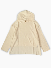 White Sweater With Raw Cut Hood -  | dBlank