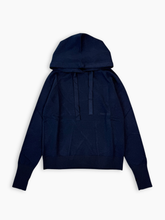 Maglia Blu Con Cappuccio E Ricamo -  | dBlank