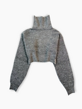 Maglia Grigia Rasata A Collo Alto - Grigio | dBlank