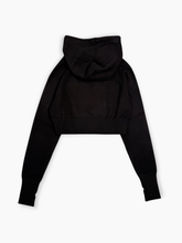Black Short Sleeve T-Shirt With Hood And Embroidery -  | dBlank