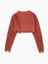 Pink Crop Top With Tears -  | dBlank