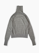 Turtleneck Sweater With Gray Embroidery -  | dBlank