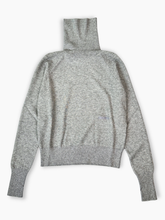 Grey Turtleneck With Front Embroidery -  | dBlank