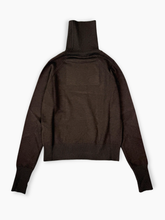 Dark Brown Turtleneck With Front Embroidery -  | dBlank