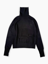 Black Turtleneck With Front Embroidery -  | dBlank