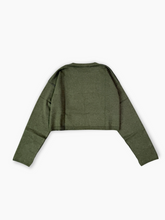 Maglia Cropped Salvia Con Stampa Flock - Verde | dBlank