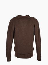 Maglione Con Colletto V - Marrone | Qlhype
